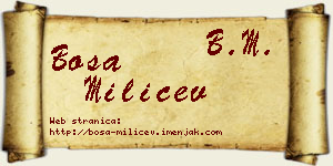 Bosa Milićev vizit kartica